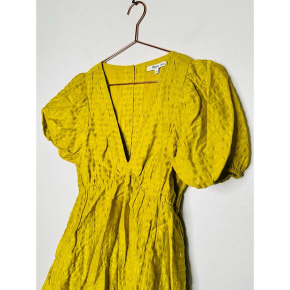 MADEWELL Olive Green A-Line Short Sleeve Kirkley Mini Dress Size 0 - Picture 4 of 9